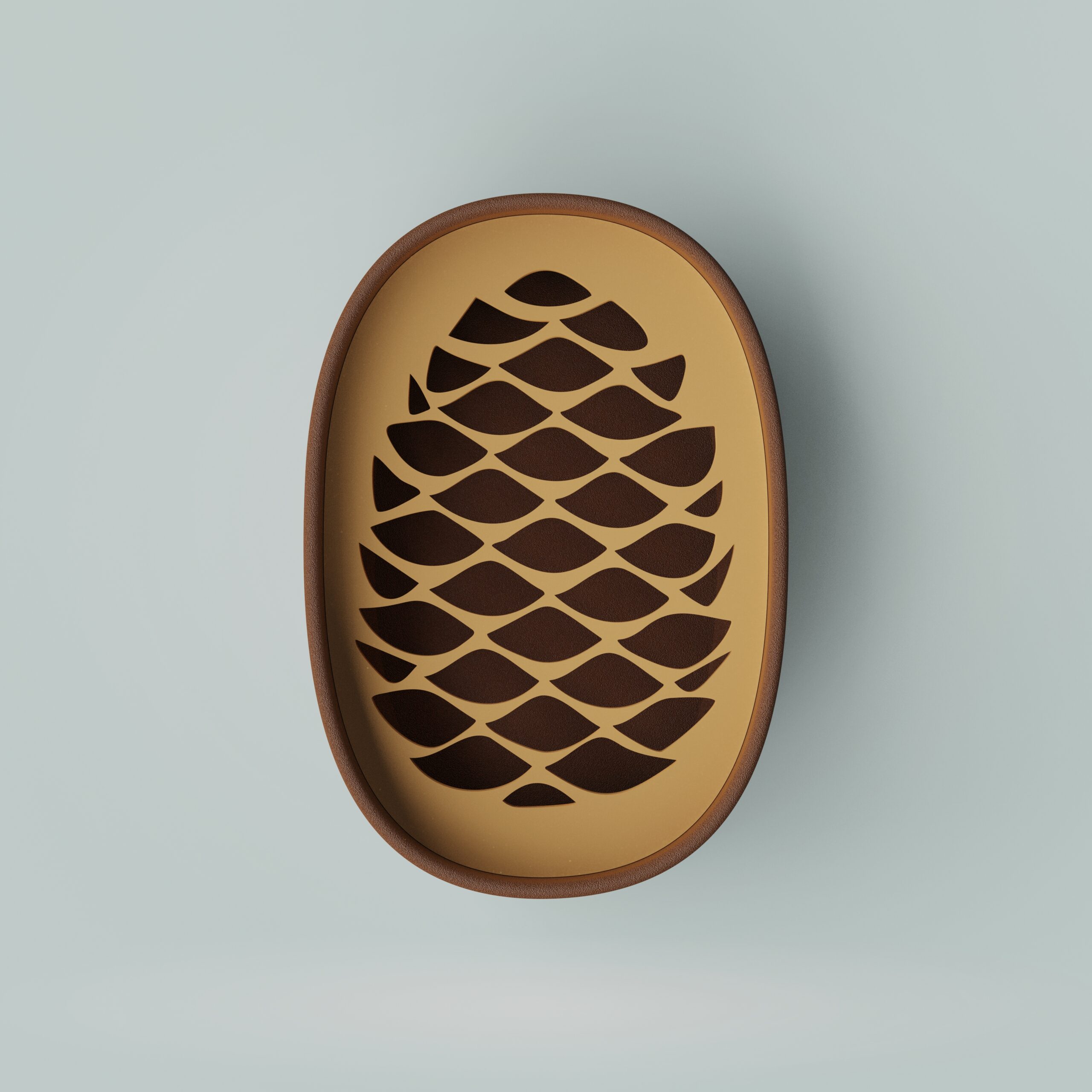 Porta sapone rotondo con inserto ad ananas