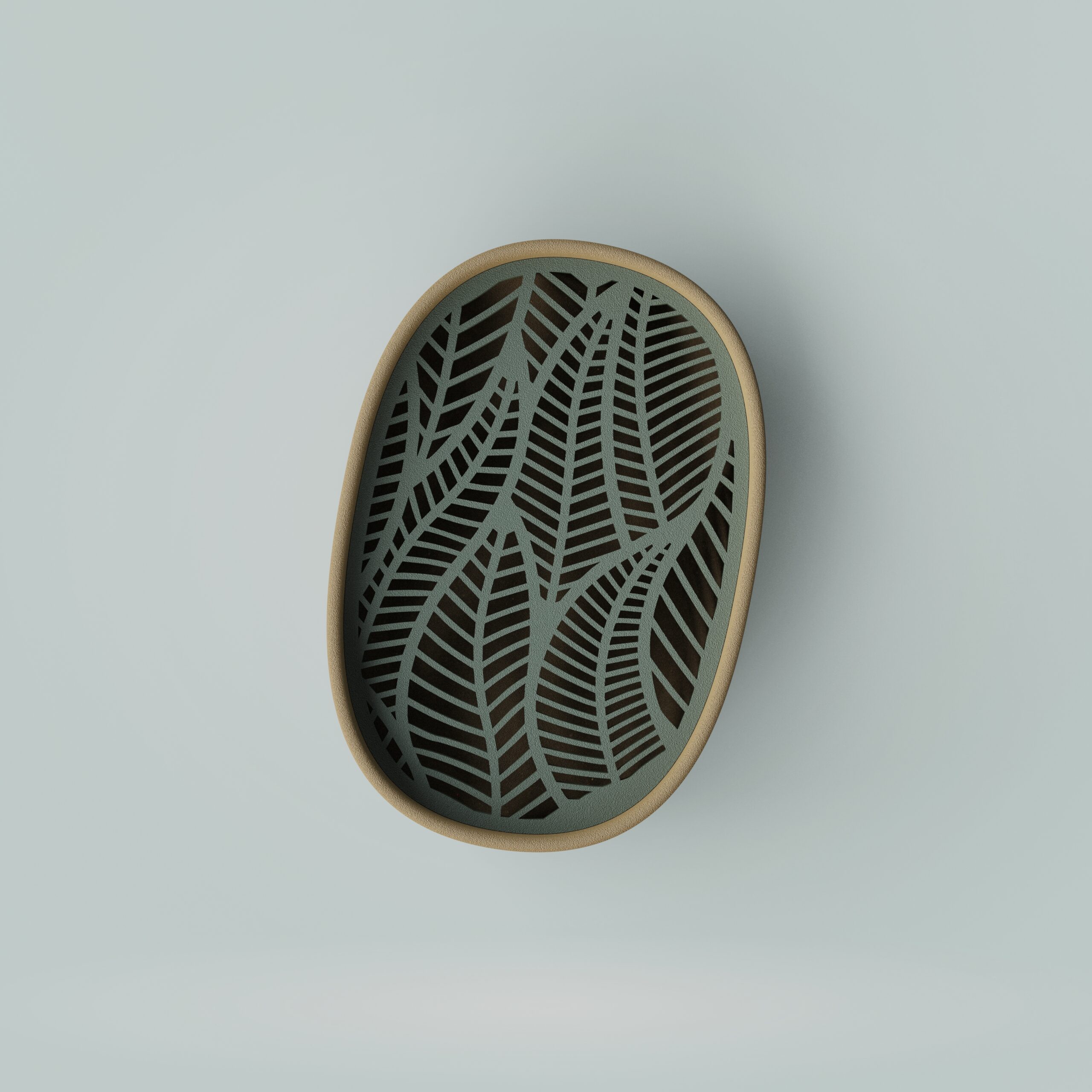 Porta sapone rotondo con inserto floreale