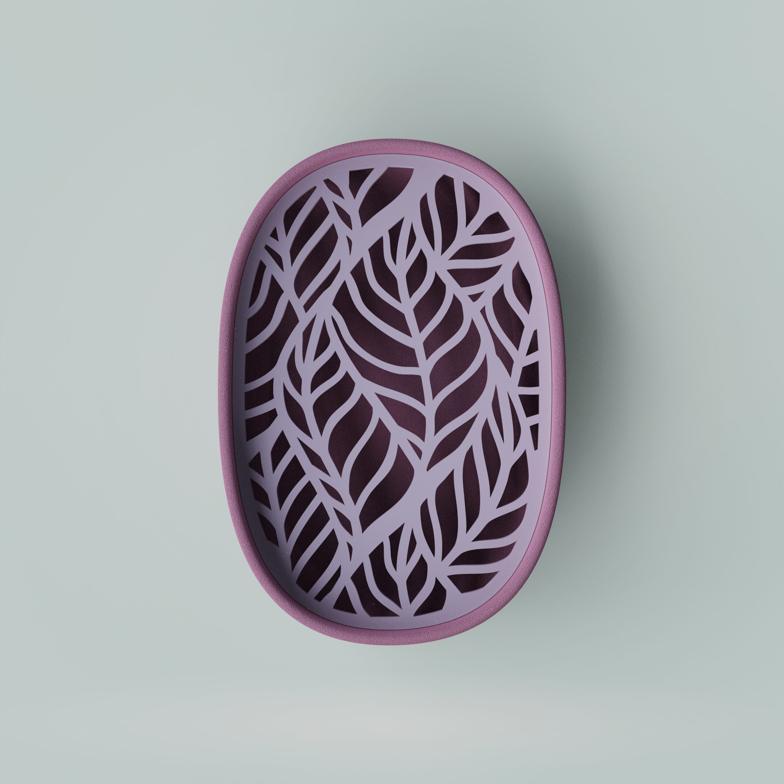 Porta sapone rotondo con inserto floreale2